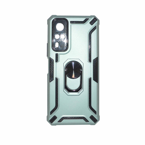 Vivo Y53S 4G Green   Military Grade Protection Built-in Kickstand Car Holder Mobile Phone Case